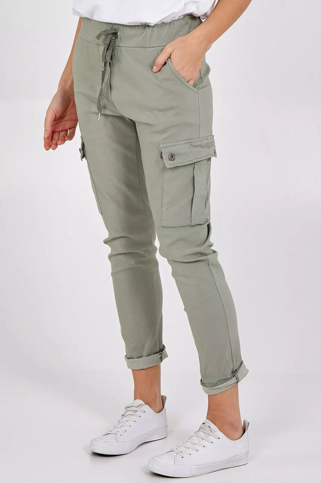 Ladies stretch cargo trousers best sale